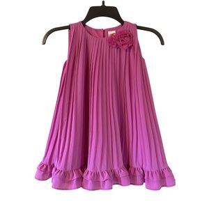 Gymboree Girl’s Plisse A Line Dress Sleeveless With Flowers Size 5T